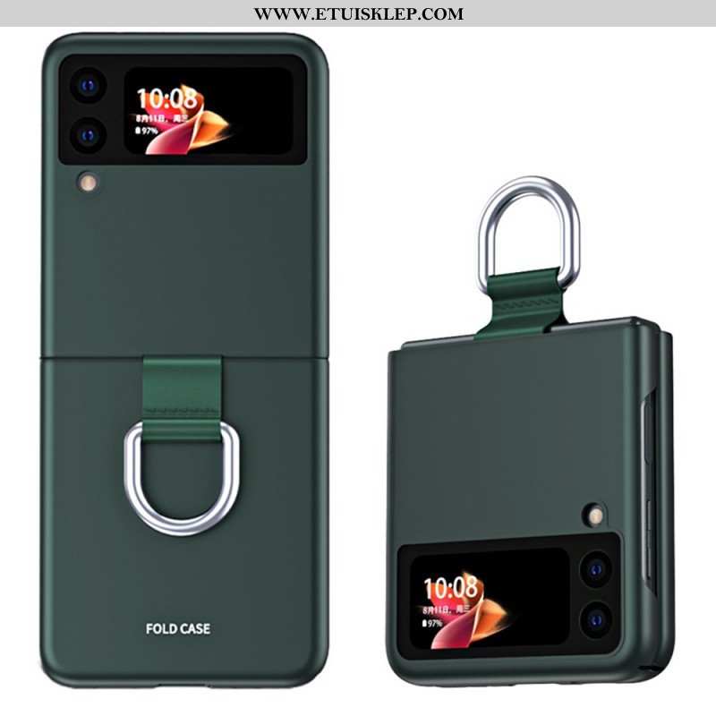 Etui do Samsung Galaxy Z Flip 3 5G Etui Folio Dotyk Skóry Z Pierścieniem